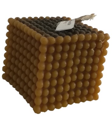 Bougie en cire d'abeille cube