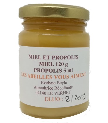 Miel et propolis 120gr